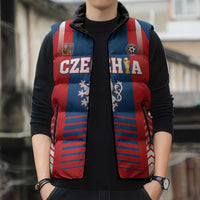 Custom Football 2026 Czechia Sleeveless Puffer Jacket Czech Republic Proud Lions