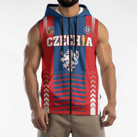 Custom Football 2026 Czechia Sleeveless Zip Hoodie Czech Republic Proud Lions