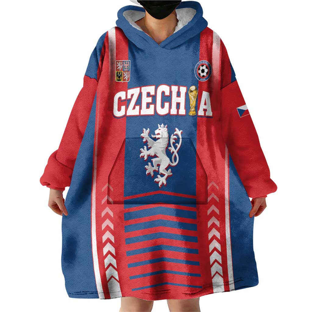 Custom Football 2026 Czechia Wearable Blanket Hoodie Czech Republic Proud Lions