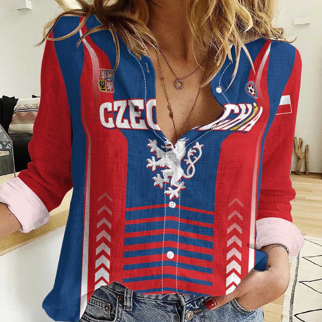 Custom Football 2026 Czechia Women Casual Shirt Czech Republic Proud Lions
