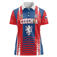 Custom Football 2026 Czechia Women Polo Shirt Czech Republic Proud Lions