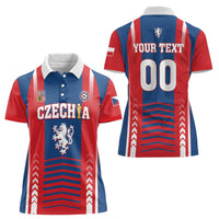 Custom Football 2026 Czechia Women Polo Shirt Czech Republic Proud Lions