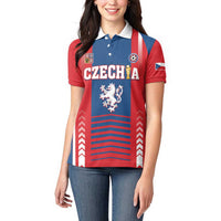 Custom Football 2026 Czechia Women Polo Shirt Czech Republic Proud Lions