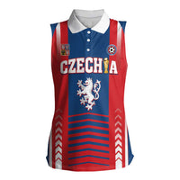 Custom Football 2026 Czechia Women Sleeveless Polo Shirt Czech Republic Proud Lions