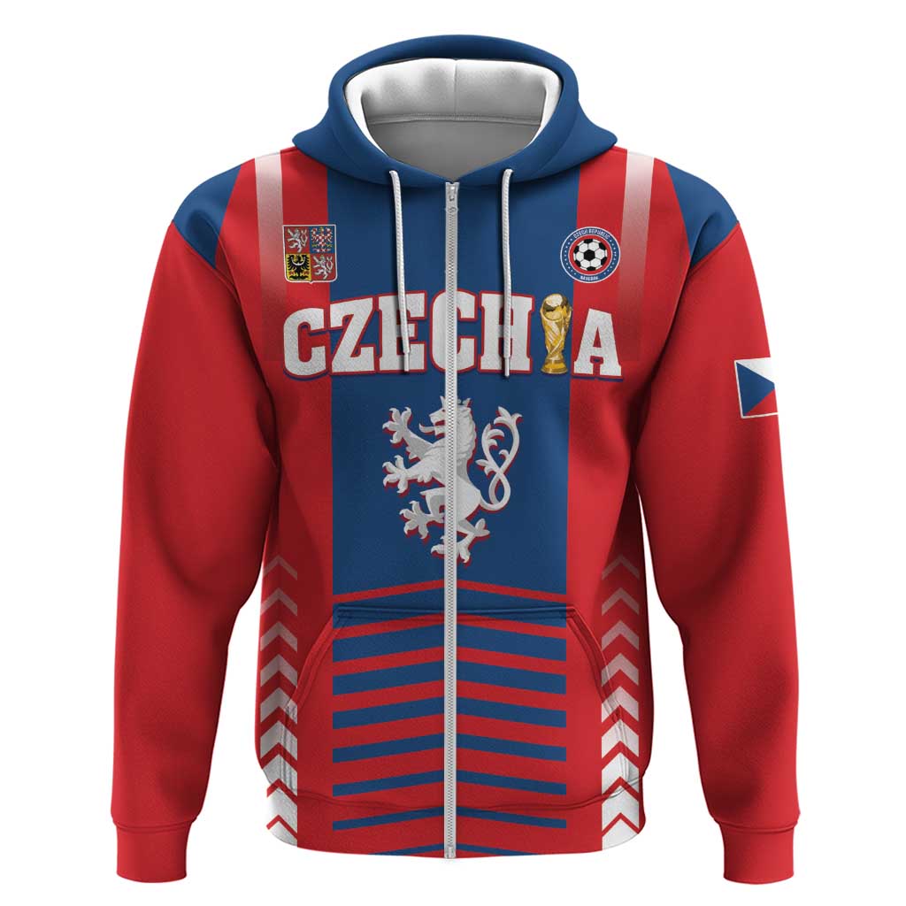 Custom Football 2026 Czechia Zip Hoodie Czech Republic Proud Lions