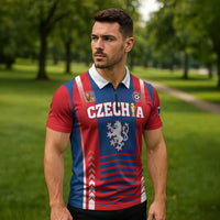 Custom Football 2026 Czechia Zipper Polo Shirt Czech Republic Proud Lions