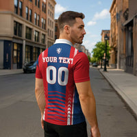 Custom Football 2026 Czechia Zipper Polo Shirt Czech Republic Proud Lions