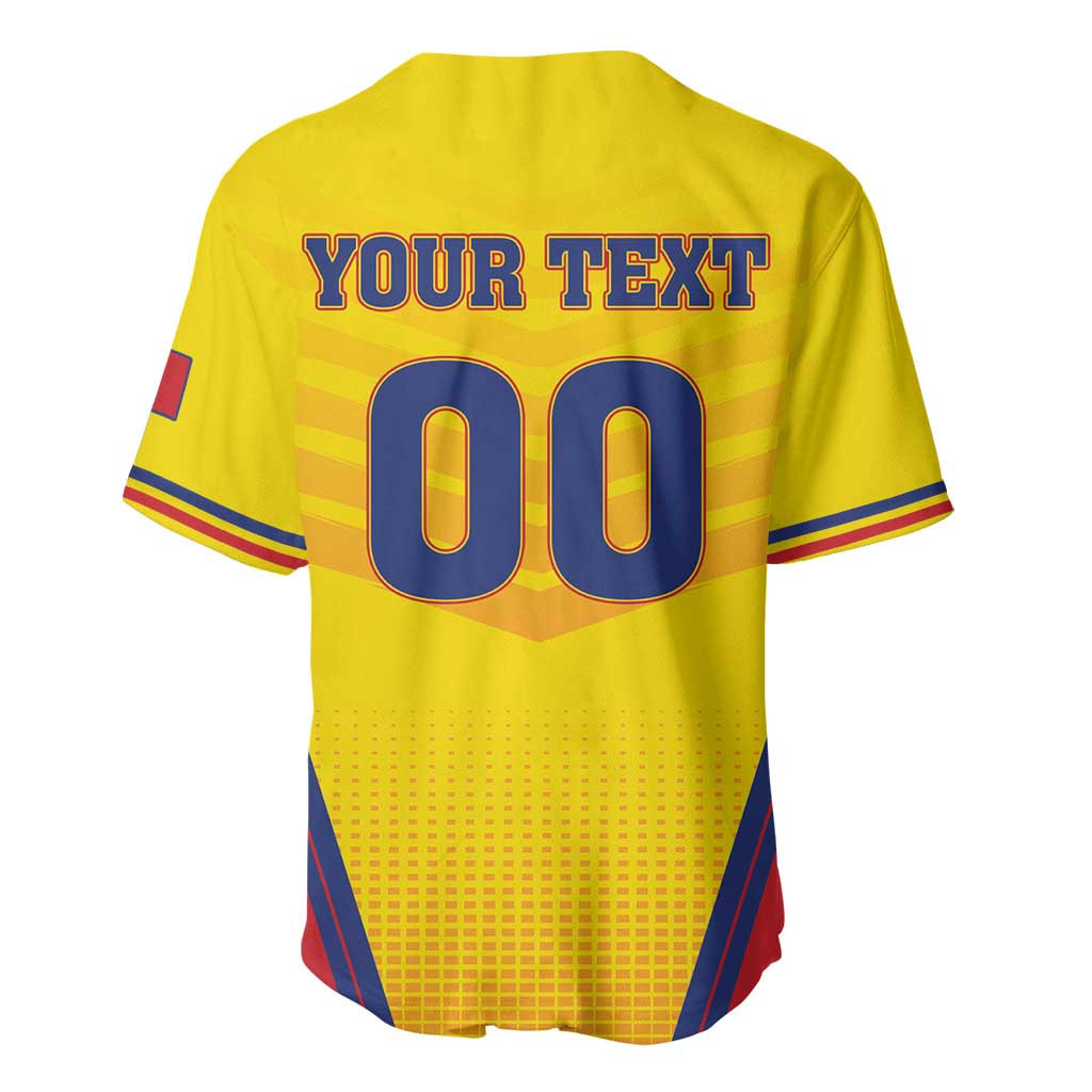 Custom Football Romania Baseball Jersey Hai Tricolorii