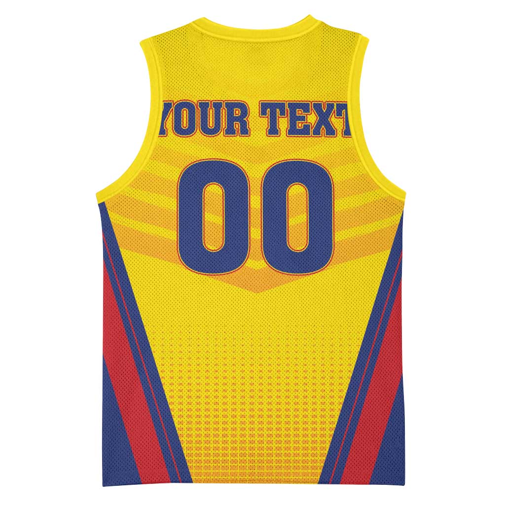 Custom Football Romania Basketball Jersey Hai Tricolorii