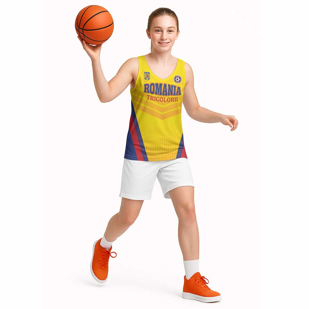Custom Football Romania Basketball Jersey Hai Tricolorii