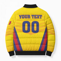 Custom Football Romania Bomber Puffer Jacket Hai Tricolorii