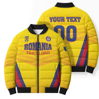 Custom Football Romania Bomber Puffer Jacket Hai Tricolorii