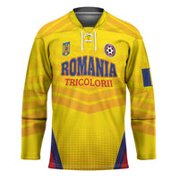 Custom Football Romania Hockey Jersey Hai Tricolorii