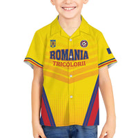 Custom Football Romania Kid Hawaiian Shirt Hai Tricolorii