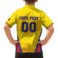 Custom Football Romania Kid Hawaiian Shirt Hai Tricolorii