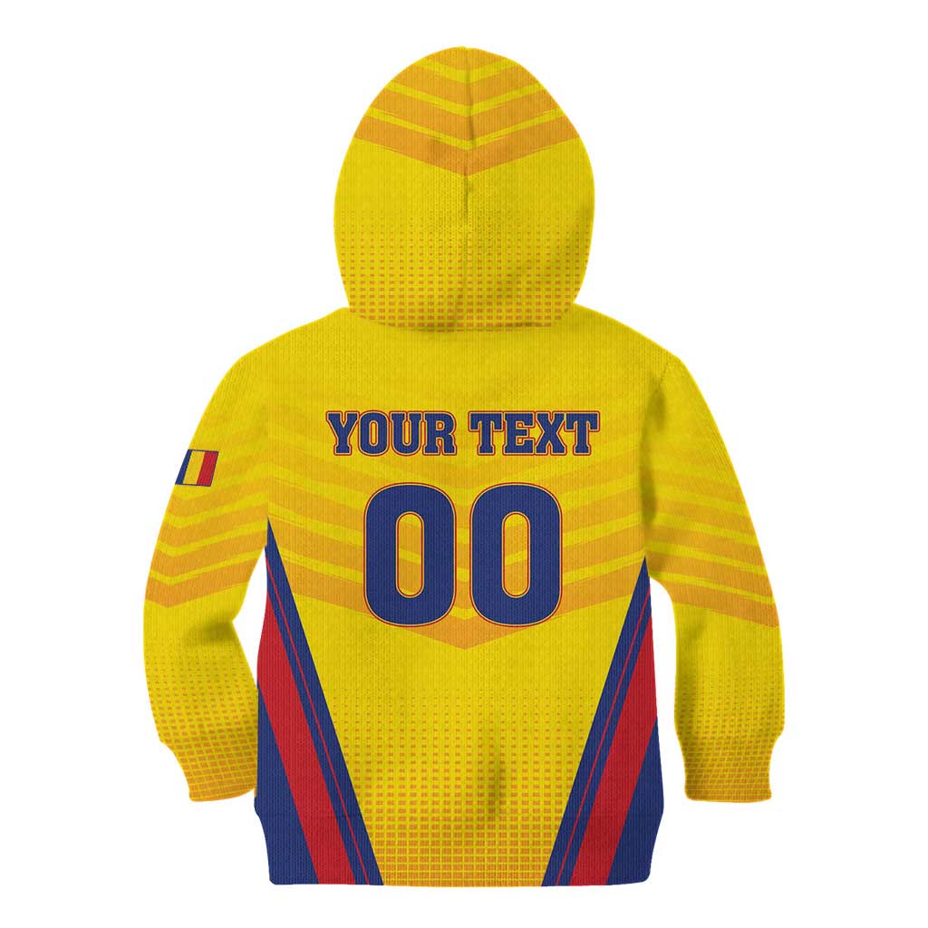 Custom Football Romania Kid Hoodie Hai Tricolorii