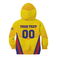 Custom Football Romania Kid Hoodie Hai Tricolorii