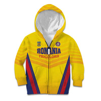 Custom Football Romania Kid Hoodie Hai Tricolorii