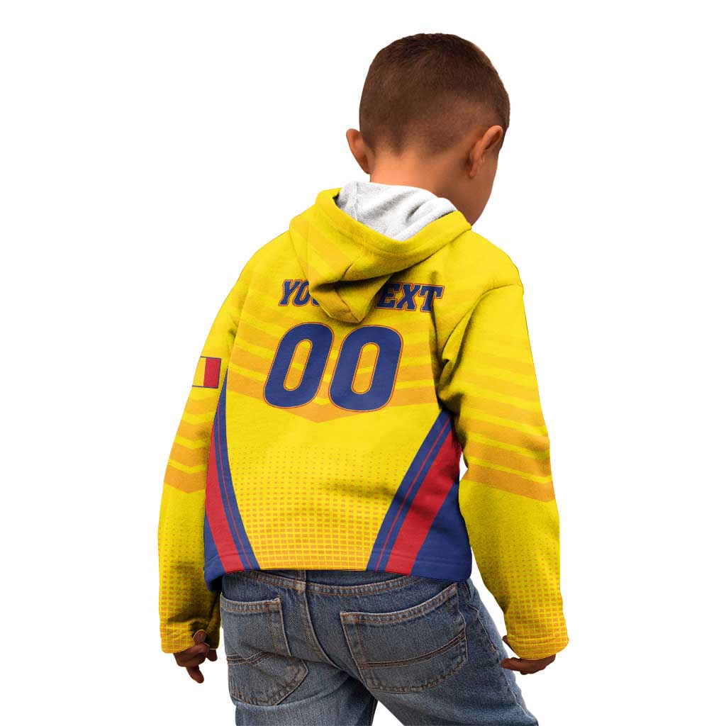 Custom Football Romania Kid Hoodie Hai Tricolorii