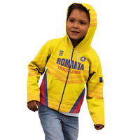 Custom Football Romania Kid Hoodie Hai Tricolorii
