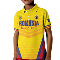 Custom Football Romania Kid Polo Shirt Hai Tricolorii