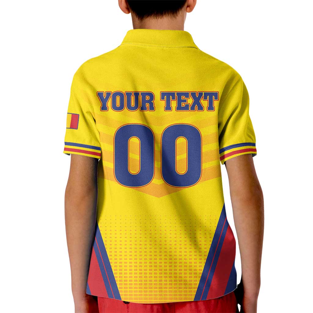 Custom Football Romania Kid Polo Shirt Hai Tricolorii