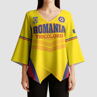 Custom Football Romania Kimono Sleeve Blouse Hai Tricolorii