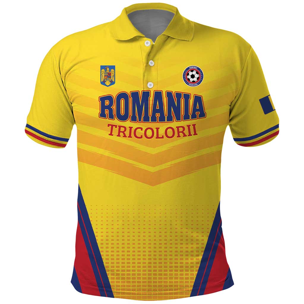 Custom Football Romania Polo Shirt Hai Tricolorii