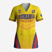 Custom Football Romania Scrub Top Hai Tricolorii