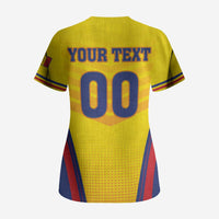 Custom Football Romania Scrub Top Hai Tricolorii