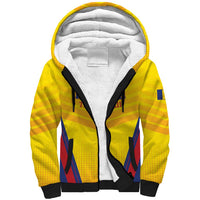 Custom Football Romania Sherpa Hoodie Hai Tricolorii