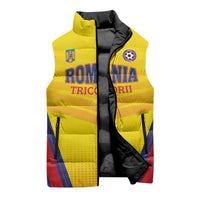 Custom Football Romania Sleeveless Puffer Jacket Hai Tricolorii