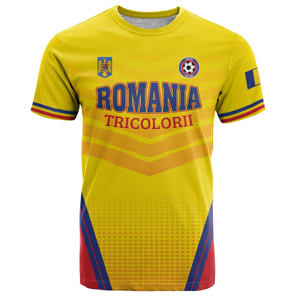 Custom Football Romania T Shirt Hai Tricolorii
