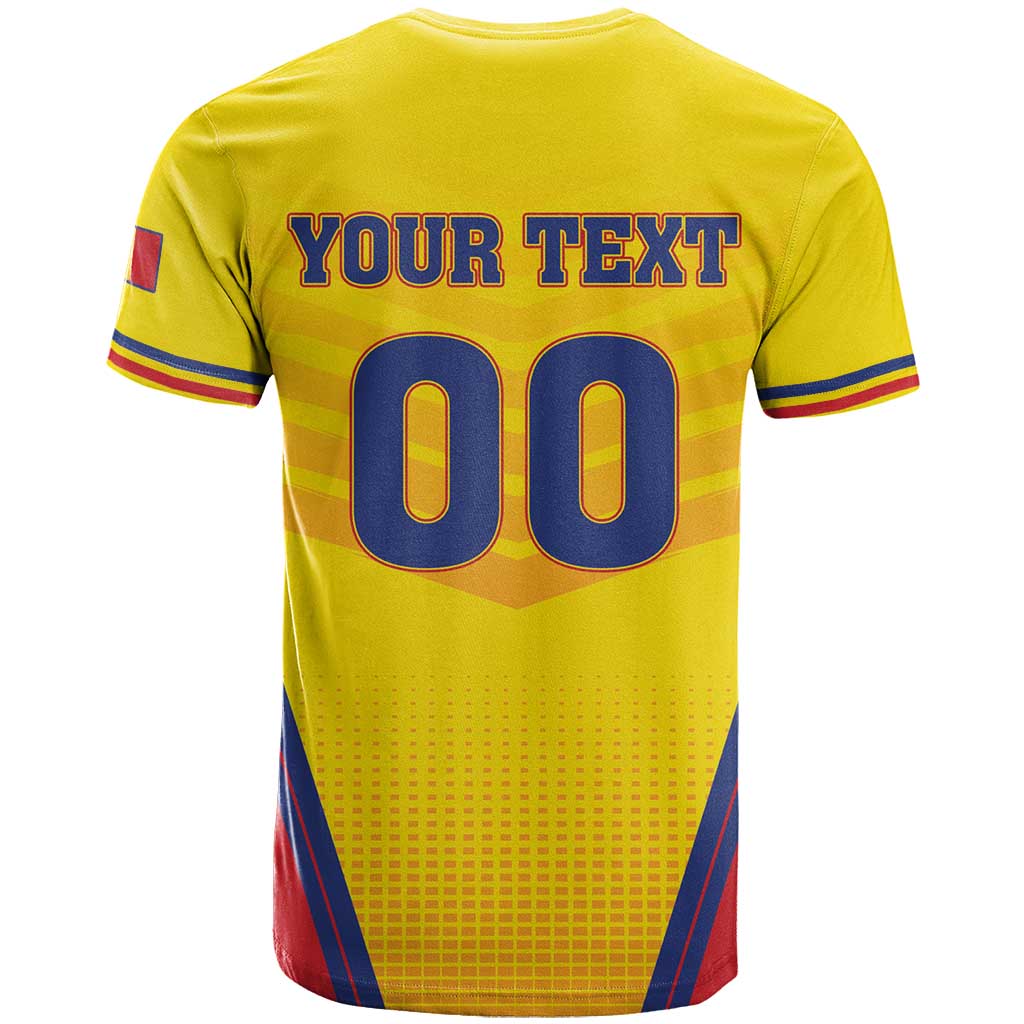 Custom Football Romania T Shirt Hai Tricolorii