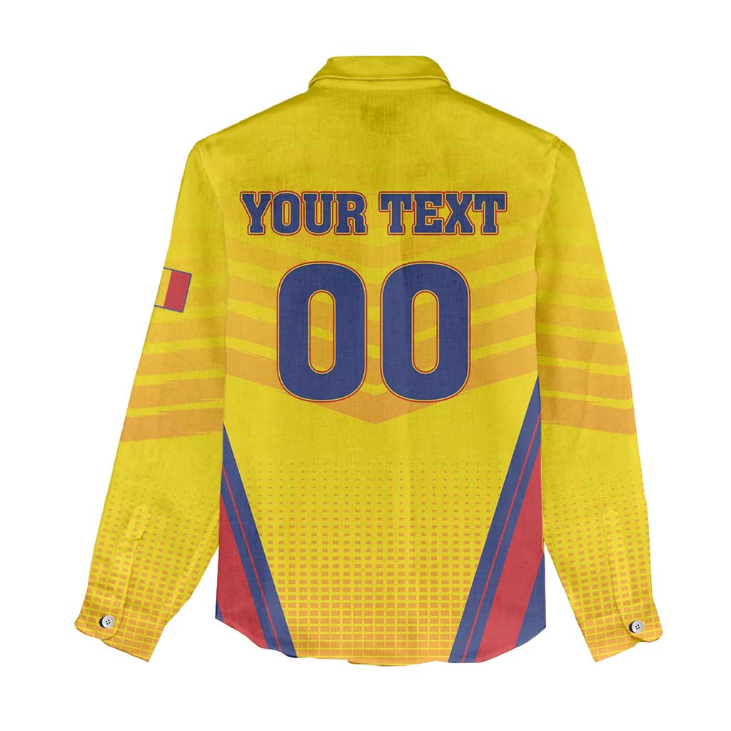 Custom Football Romania Women Casual Shirt Hai Tricolorii