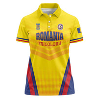 Custom Football Romania Women Polo Shirt Hai Tricolorii