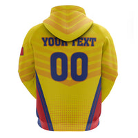 Custom Football Romania Zip Hoodie Hai Tricolorii