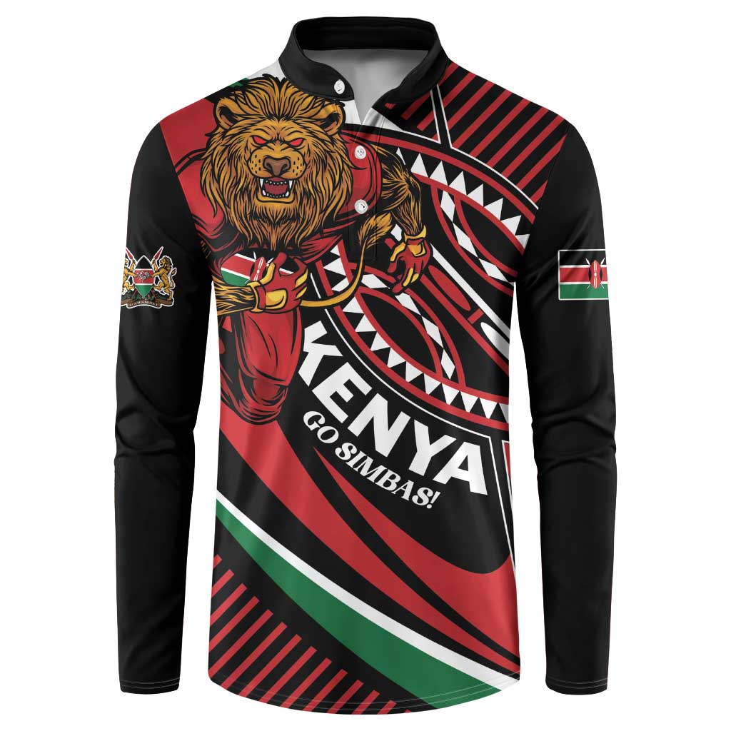 Custom Kenya Rugby Simbas Button Sweatshirt Elevate Your Game
