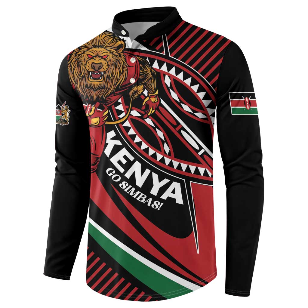 Custom Kenya Rugby Simbas Button Sweatshirt Elevate Your Game