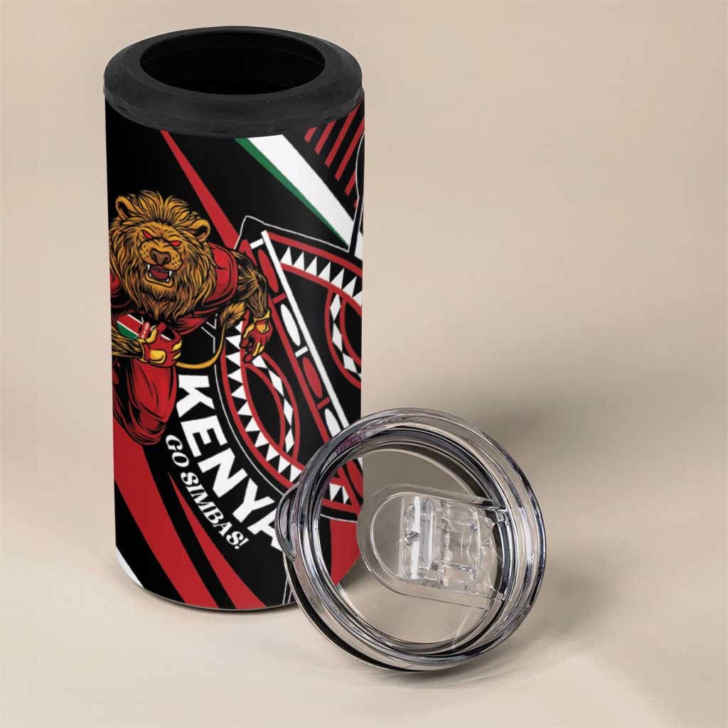 Custom Kenya Rugby Simbas 4 in 1 Can Cooler Tumbler Elevate Your Game