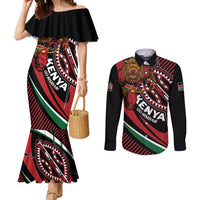 Custom Kenya Rugby Simbas Couples Matching Mermaid Dress and Long Sleeve Button Shirt Elevate Your Game