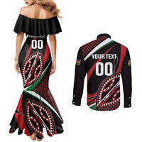 Custom Kenya Rugby Simbas Couples Matching Mermaid Dress and Long Sleeve Button Shirt Elevate Your Game
