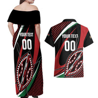 Custom Kenya Rugby Simbas Couples Matching Off Shoulder Maxi Dress and Hawaiian Shirt Elevate Your Game