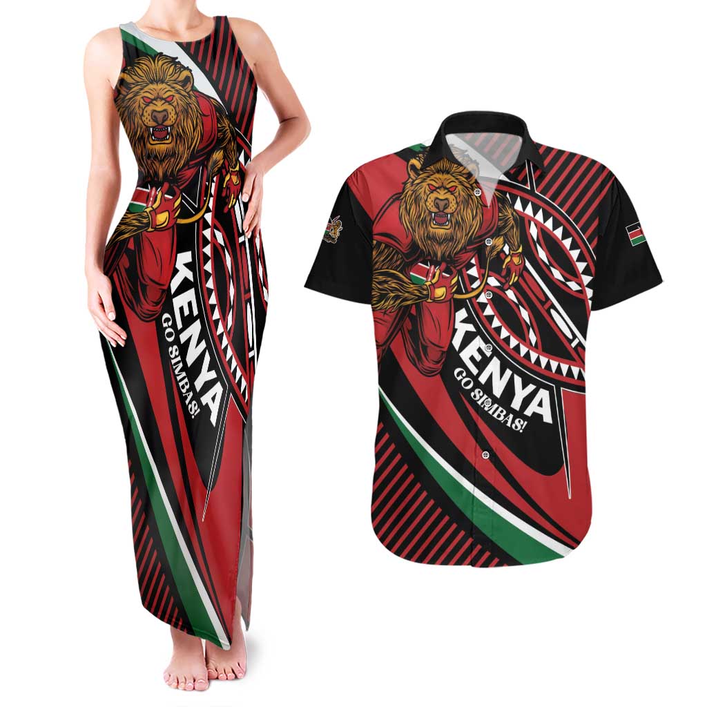 Custom Kenya Rugby Simbas Couples Matching Tank Maxi Dress and Hawaiian Shirt Elevate Your Game