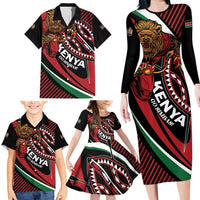 Custom Kenya Rugby Simbas Family Matching Long Sleeve Bodycon Dress and Hawaiian Shirt Elevate Your Game