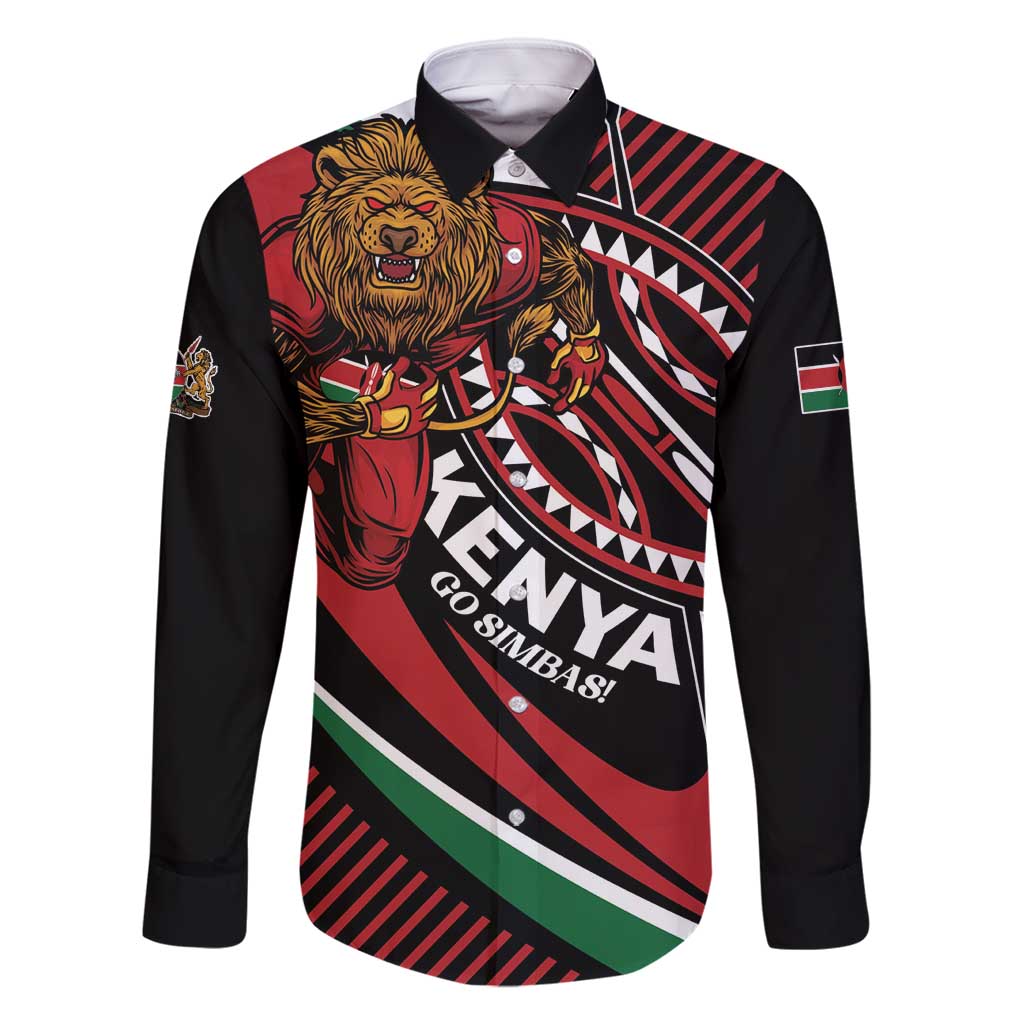 Custom Kenya Rugby Simbas Family Matching Long Sleeve Bodycon Dress and Hawaiian Shirt Elevate Your Game