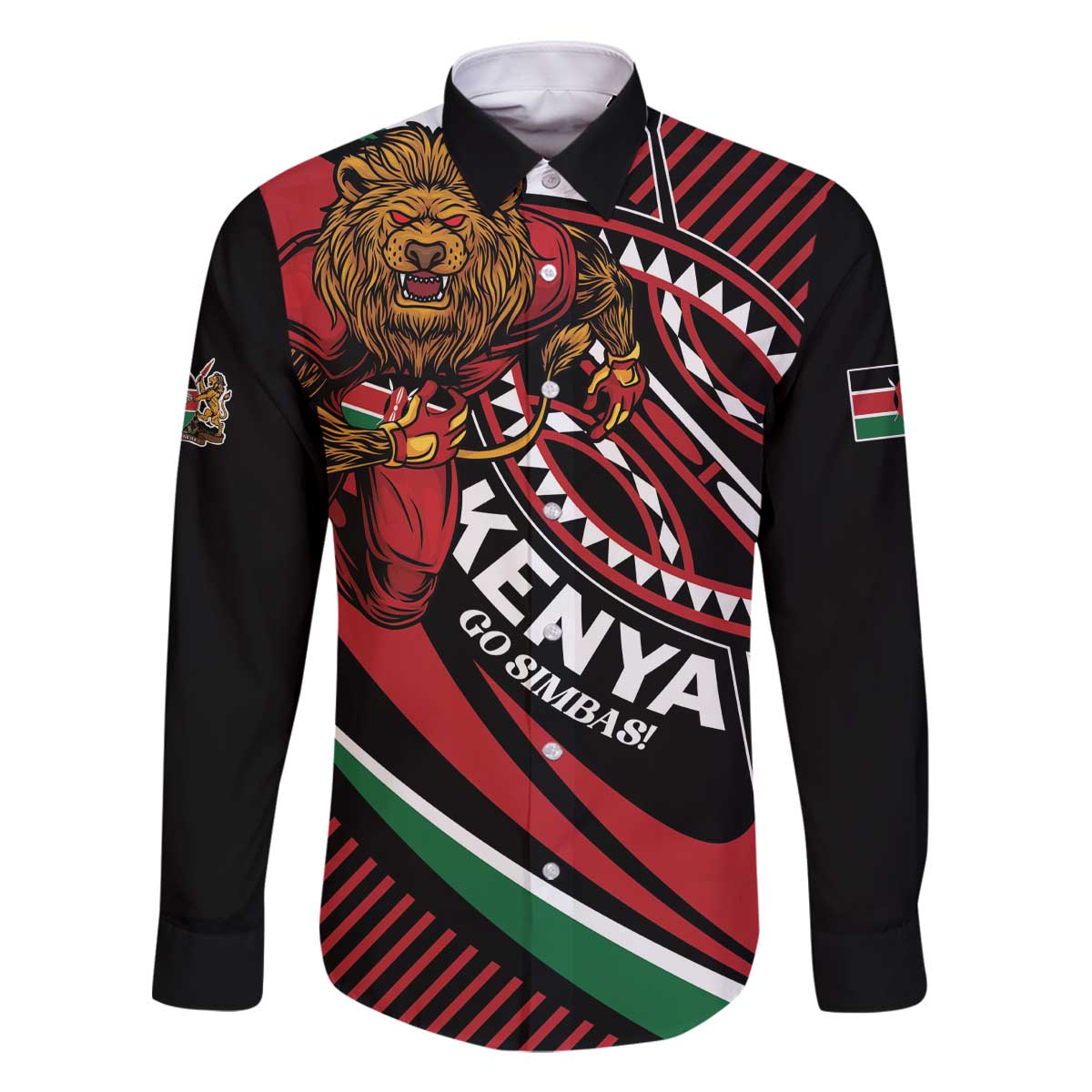 Custom Kenya Rugby Simbas Family Matching Off The Shoulder Long Sleeve Dress and Hawaiian Shirt Elevate Your Game