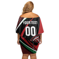 Custom Kenya Rugby Simbas Family Matching Off Shoulder Short Dress and Hawaiian Shirt Elevate Your Game