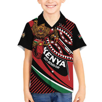 Custom Kenya Rugby Simbas Family Matching Off Shoulder Short Dress and Hawaiian Shirt Elevate Your Game