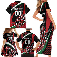 Custom Kenya Rugby Simbas Family Matching Short Sleeve Bodycon Dress and Hawaiian Shirt Elevate Your Game